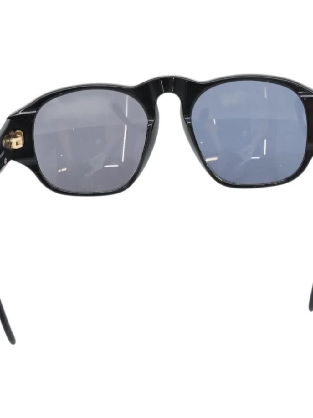CHANEL COCO Mark Sunglasses plastic Black CC Auth 181746